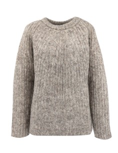 MAGLIONE RIB IN BABY ALPACA E COTONE BIOLOGICO "IRIS" -...