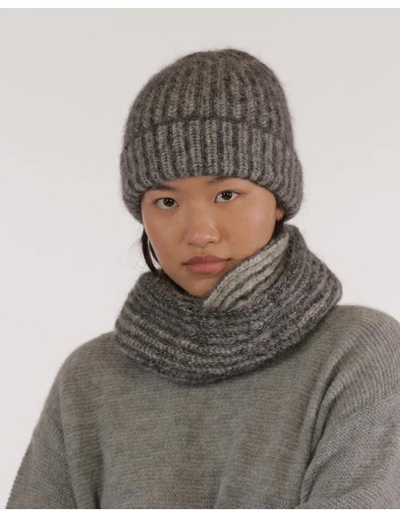 BERRETTO IN ALPACA  E COTONE BIOLOGICO "ILONA"