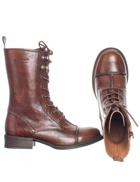 STIVALETTO PANDORA IN PELLE MEDIO "INVECCHIATO"