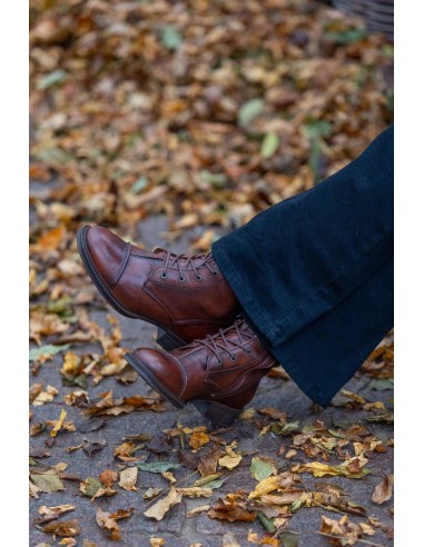 STIVALETTO PANDORA IN PELLE MEDIO "INVECCHIATO"