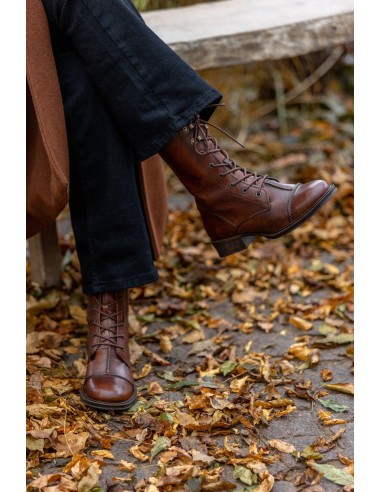 STIVALETTO PANDORA IN PELLE MEDIO "INVECCHIATO"