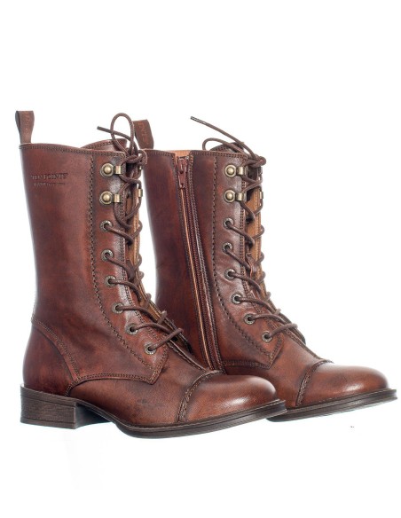 STIVALETTO PANDORA IN PELLE MEDIO "INVECCHIATO"