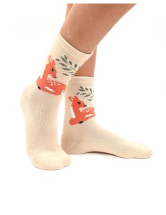 CALZINI BAMBU' BAMBINI "ANIMALI DEL BOSCO! - BEIGE 2