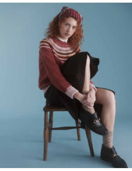 MAGLIONE SCOZZESE DONNA IN LANA D'AGNELLO SUPERFINE "LILY"