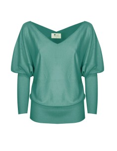 MAGLIA SCOLLO "V" CASHMIRETTA IN SETA E CASHMERE "ELISA"...