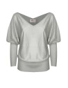 MAGLIA SCOLLO "V" CASHMIRETTA IN SETA E CASHMERE "ELISA"