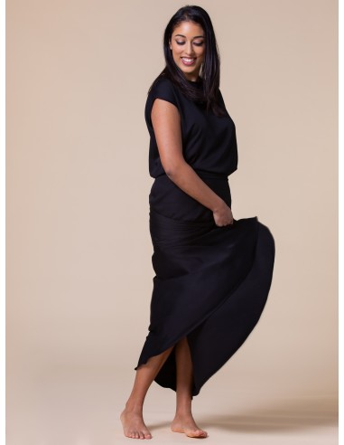 GONNA SVASATA IN 100% BAMBU' SATIN CON FASCIA...