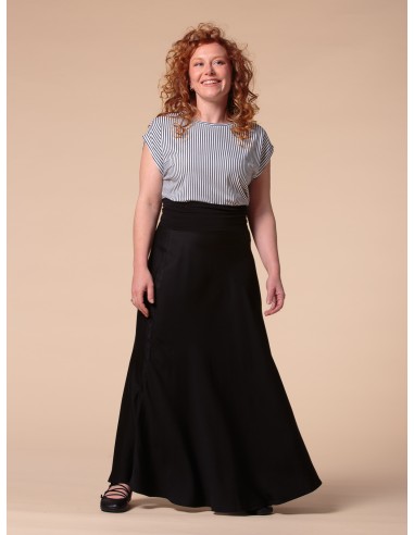 GONNA SVASATA IN 100% BAMBU' SATIN CON FASCIA...