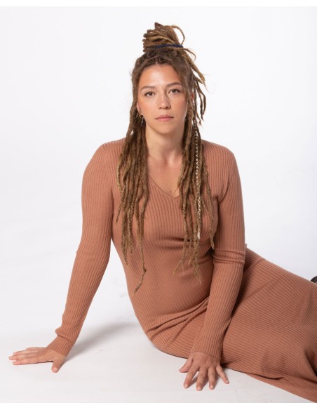 VESTITO CASHMIRETTO IN SETA E CASHMERE "AURORA"