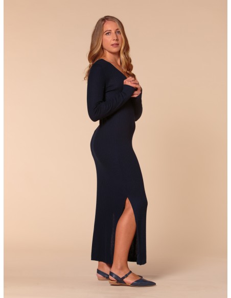 VESTITO CASHMIRETTO IN SETA E CASHMERE "AURORA"