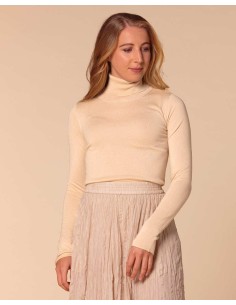 CASHMIRETTA COLLO ALTO IN SETA E CASHMERE "ELENA" LIMITED...