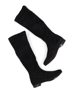 STIVALE INVERNALE DONNA IN CAMOSCIO STRETCH - NERO 2