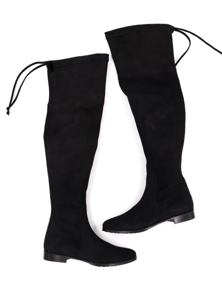 STIVALE ALTO CUISSARDES DONNA IN CAMOSCIO STRETCH