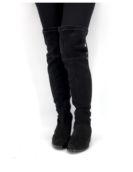 STIVALE ALTO CUISSARDES DONNA IN CAMOSCIO STRETCH