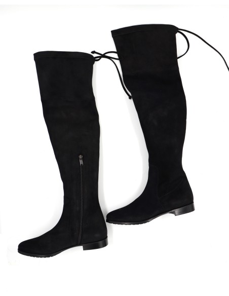 STIVALE ALTO CUISSARDES DONNA IN CAMOSCIO STRETCH