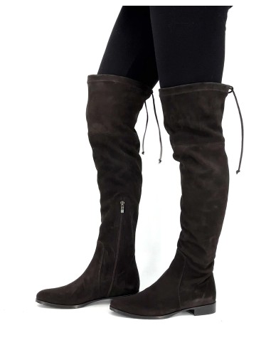 STIVALE ALTO CUISSARDES DONNA IN CAMOSCIO STRETCH