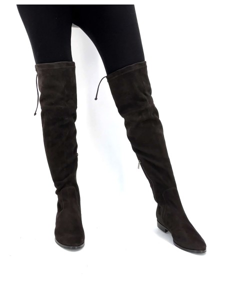 STIVALE ALTO CUISSARDES DONNA IN CAMOSCIO STRETCH