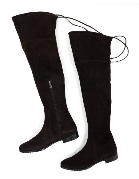 STIVALE ALTO CUISSARDES DONNA IN CAMOSCIO STRETCH