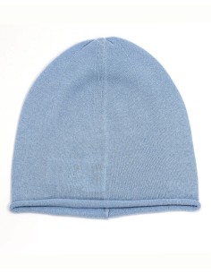 BERRETTO CASHMIRETTO IN SETA E CASHMERE - CIELO