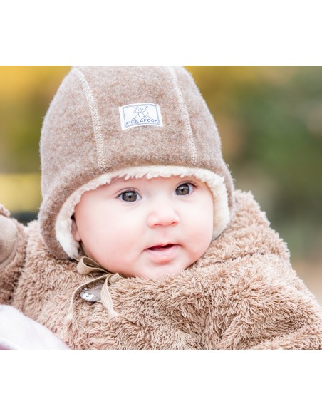 BERRETTO IN PILE DI LANA INTERNO IMBOTTITO "JAN"