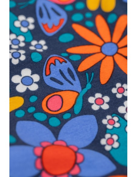 LEGGINGS BIMBA IN COTONE BIOLOGICO "FLORAL"