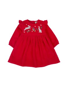 ABITO NATALIZIO IN VELLUTO DI COTONE BIOLOGICO "RABBIT"