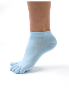 CALZINI CORTI IN BAMBU' 5 DITA - AZZURRO 2