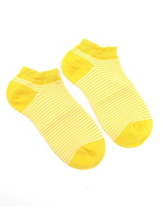 CALZINI IN BAMBU'CORTI "BASIC STRIPE" - GIALLO 2