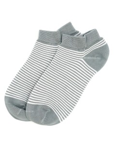 CALZINI IN BAMBU'CORTI "BASIC STRIPE" - GRIGIO 2