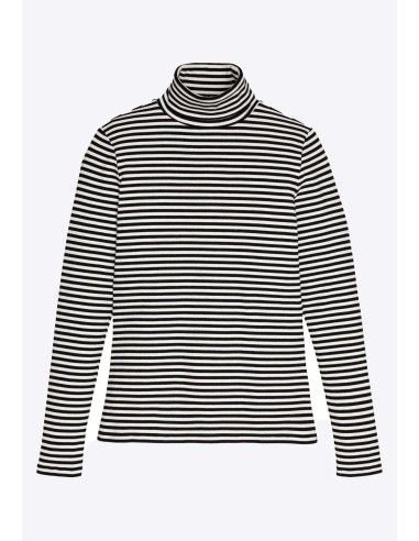 MAGLIA LUPETTO A RIGHE IN COTONE BIOLOGICO...