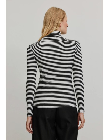 MAGLIA LUPETTO A RIGHE IN COTONE BIOLOGICO "LIATRIS STRIPES"