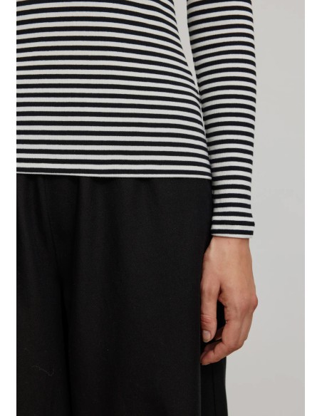 MAGLIA LUPETTO A RIGHE IN COTONE BIOLOGICO "LIATRIS STRIPES"