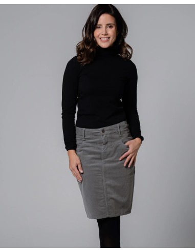 GONNA IN VELLUTO DI COTONE BIOLOGICO "SOUZA"