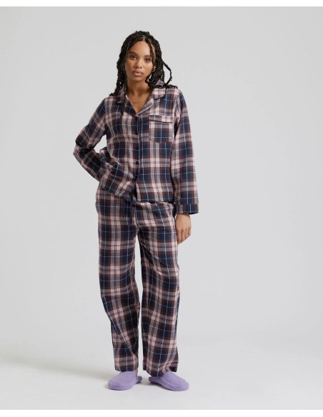 PIGIAMA DONNA IN FLANELLA DI COTONE BIO "JIMJAM"