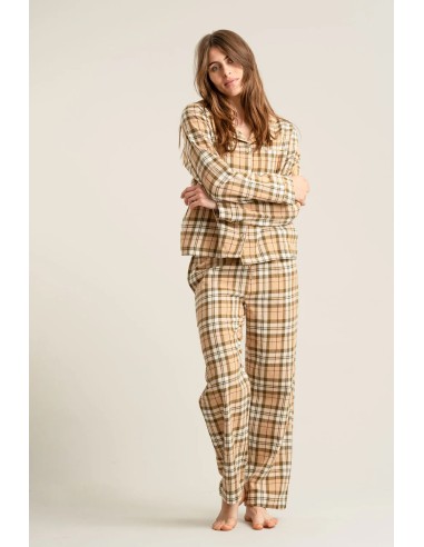 PIGIAMA DONNA IN FLANELLA DI COTONE BIO "JIMJAM"