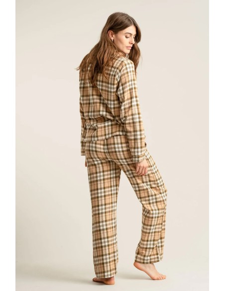 PIGIAMA DONNA IN FLANELLA DI COTONE BIO "JIMJAM"
