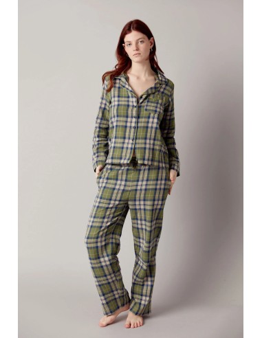 PIGIAMA DONNA IN FLANELLA DI COTONE BIO "JIMJAM"