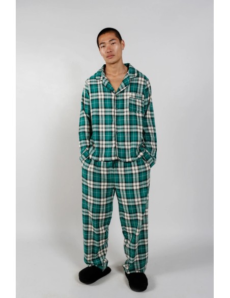 PIGIAMA UOMO IN FLANELLA DI COTONE BIO "JIMJAM"