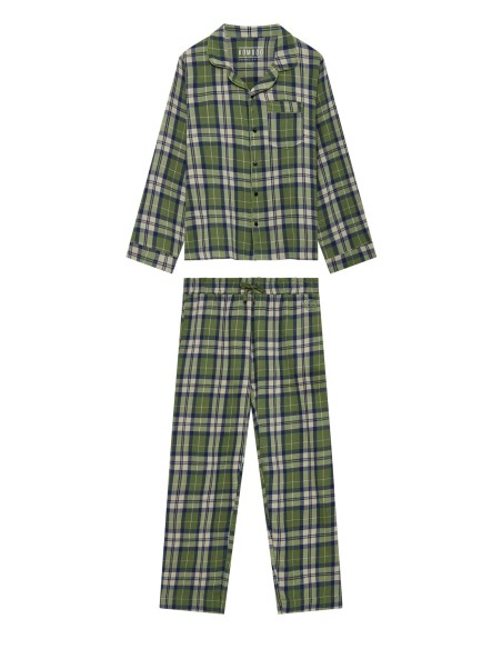 PIGIAMA UOMO IN FLANELLA DI COTONE BIO "JIMJAM"