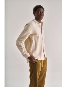 CAMICIA UOMO IN COTONE BIOLOGICO "SPECTRE" - SABBIA 2