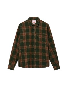 CAMICIA UOMO IN FLANELLA DI COTONE BIOLOGICO "SANTI" - KAKI