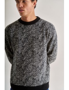 MAGLIONE UOMO IN 100% LANA MERINO "QR CODE" - NERO 2