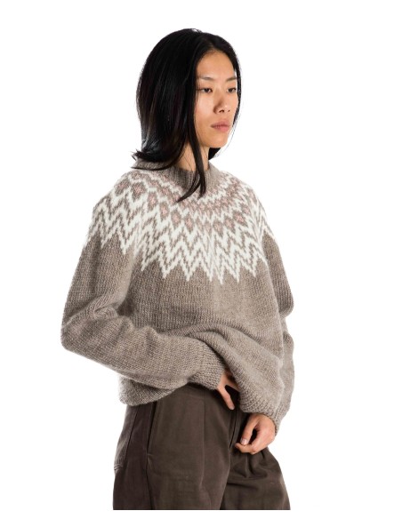 MAGLIONE NORVEGESE FATTO A MANO IN LANA MERINO "CHE CHE"