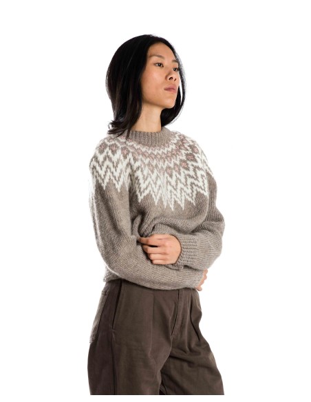 MAGLIONE NORVEGESE FATTO A MANO IN LANA MERINO "CHE CHE"