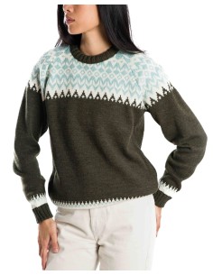 MAGLIONE NORVEGESE IN LANA MERINO "HELGA" - VERDE