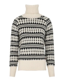 MAGLIONE NORVEGESE IN LANA MERINO "GUNCHILD" - BIANCO
