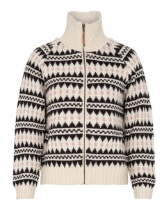 CARDIGAN NORVEGESE IN LANA MERINO "GUNCHILD" - ROSA