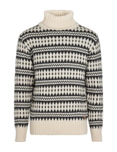 MAGLIONE NORVEGESE IN LANA MERINO "GORM" - BIANCO