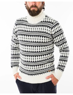 MAGLIONE NORVEGESE IN LANA MERINO "GORM" - BIANCO 2