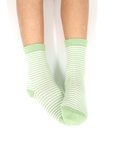 CALZINI IN BAMBU'KIDS "BASIC STRIPE" - MENTA 2